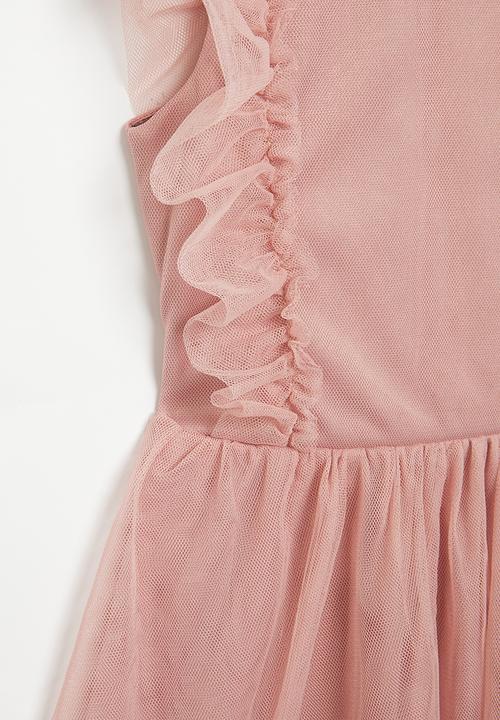 Superbalist - Tulle dress with frill - pink rose 