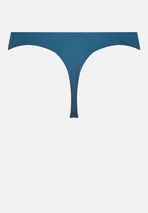 Hunkemoller - Rose string thong - blue
