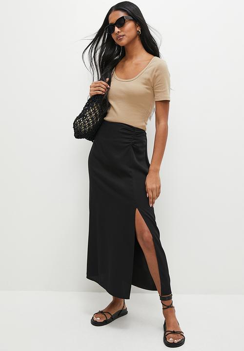 Superbalist - Single basic rib T-shirt - stone