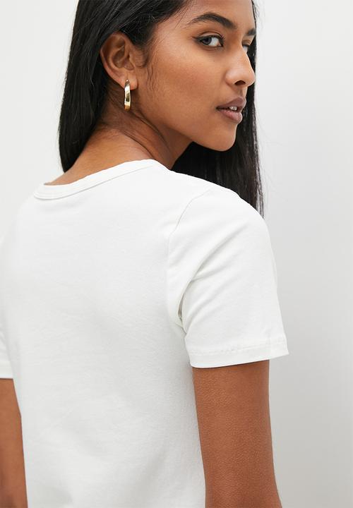 Superbalist - Basic crew fitted tee - ecru