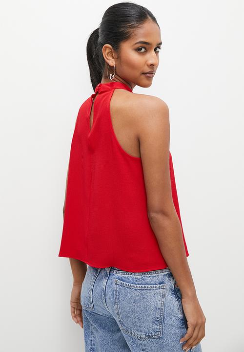 Superbalist - Halterneck shell - red