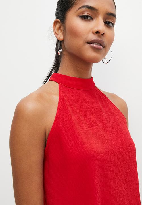 Superbalist - Halterneck shell - red