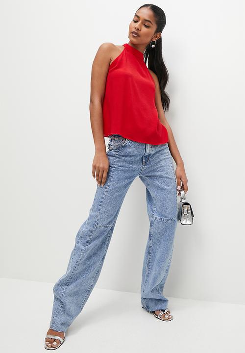 Superbalist - Halterneck shell - red