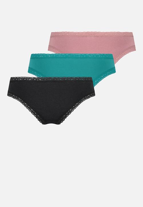 Hunkemoller - 3 Pack twilight cotton brazilian - multi 