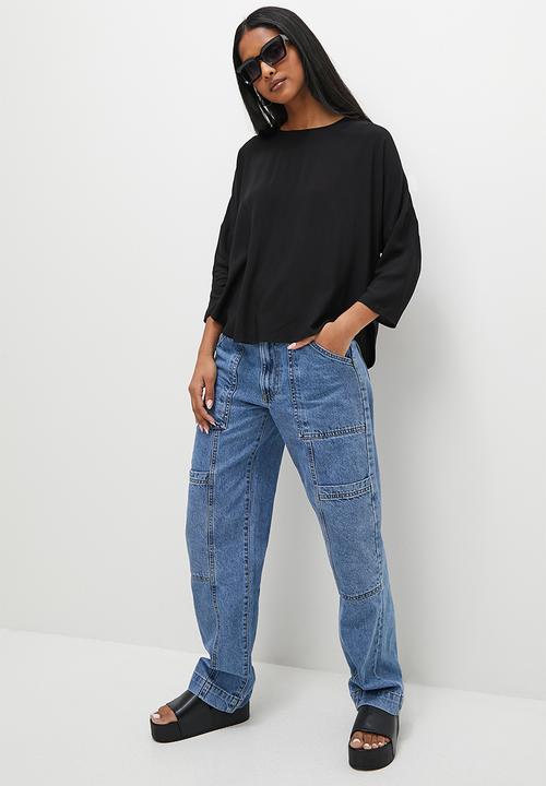 Superbalist - Kimono sleeve shell - black