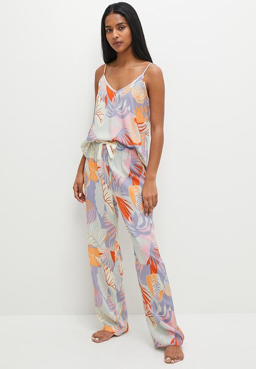 Superbalist - Sleep cami & pants set - soft tropics