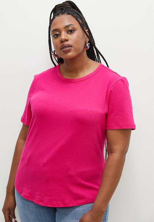 Superbalist - Basic fitted crew neck tee - pink