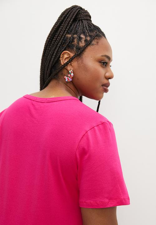 Superbalist - Basic fitted crew neck tee - pink