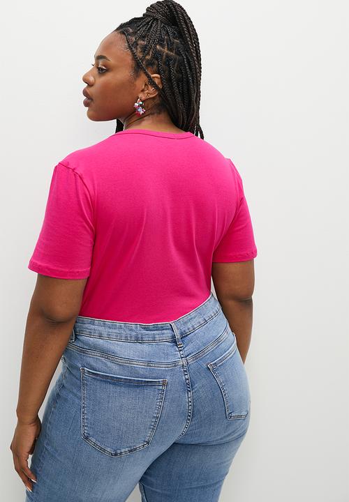 Superbalist - Basic fitted crew neck tee - pink
