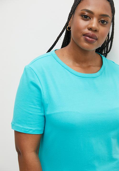 Superbalist - Basic fitted crew neck tee - light blue