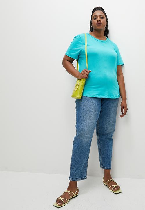 Superbalist - Basic fitted crew neck tee - light blue