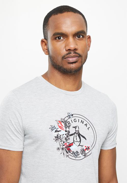 Original Penguin - Penguin flower short sleeve tee - rain heather