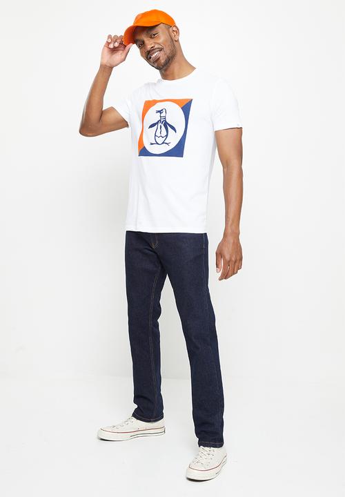 Original Penguin - Square block short sleeve tee - bright white