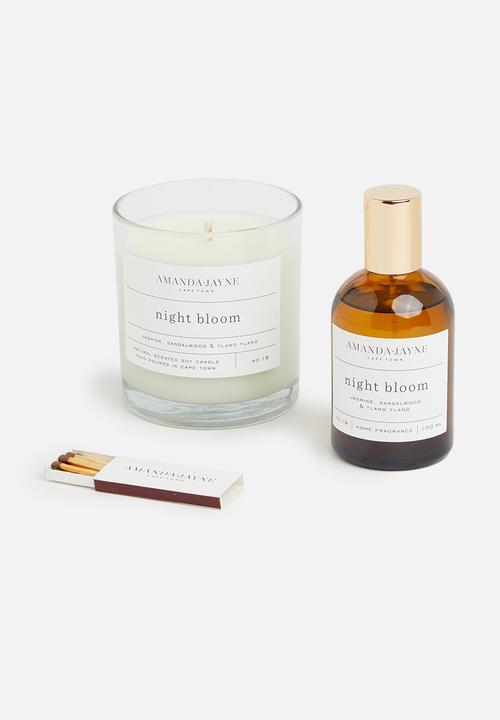 Amanda Jayne - Glass candle & home fragrance gift set - night bloom
