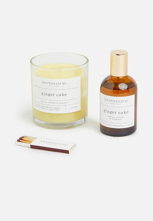 Amanda Jayne - Glass candle & home fragrance gift set - ginger cake
