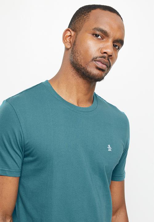 Original Penguin - Embroidered short sleeve tee - blue coral