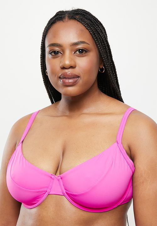 Me&B - Plus plain bikini set - pink