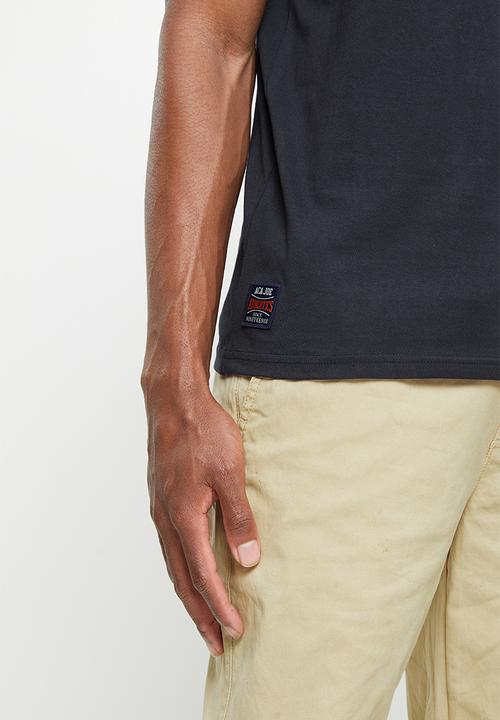 Aca Joe - Aca joe tackel twill applique crew short sleeve tee - caviar