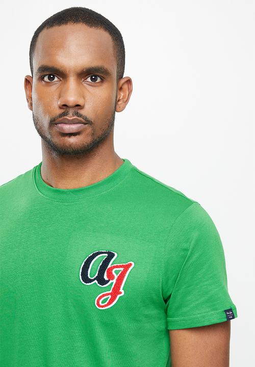 Aca Joe - Aca joe towelling applique lhw chest & printed rib crew tee - amazon