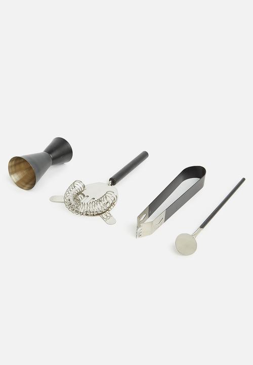 Excellent Houseware - Cocktail shaker set - matte black