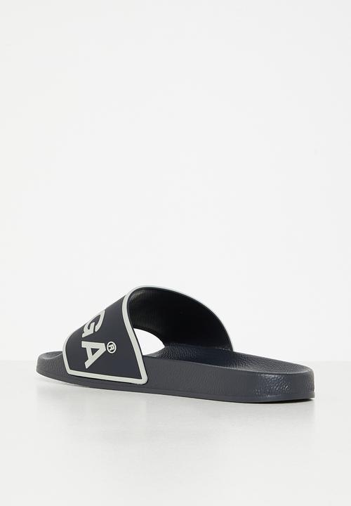SUPERGA - 1908 putru slide - navy & white 