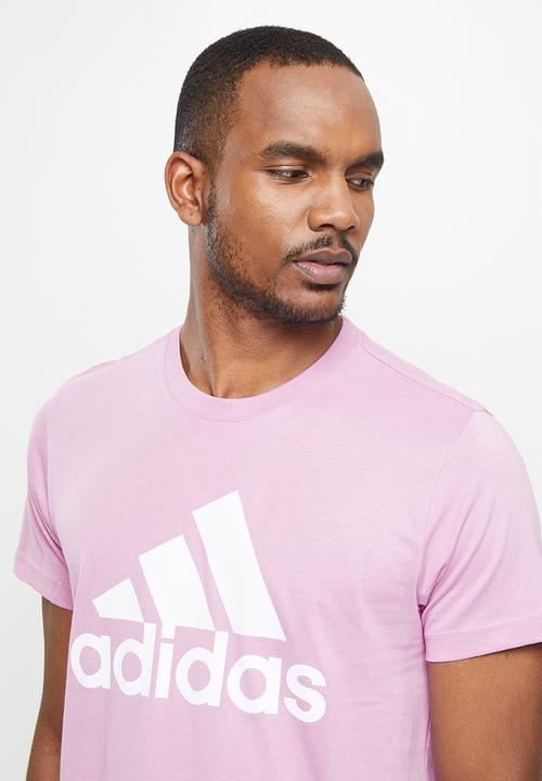 adidas Performance - BOS logo tee- bliss lilac & white