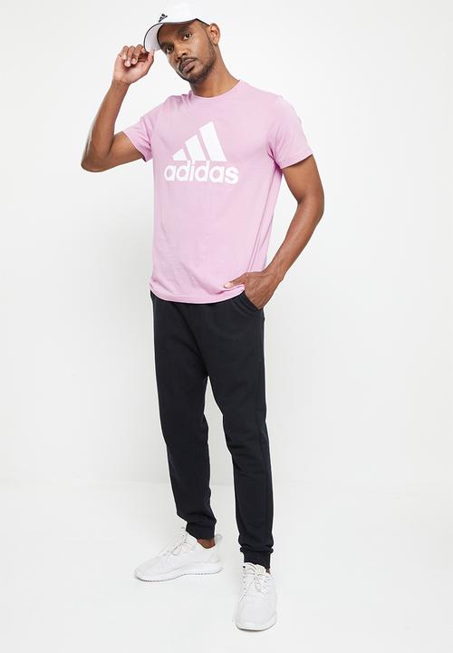 adidas Performance - BOS logo tee- bliss lilac & white