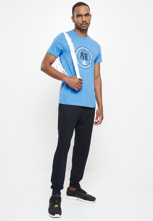 adidas Performance - Emblems graphic tee- pulse blue
