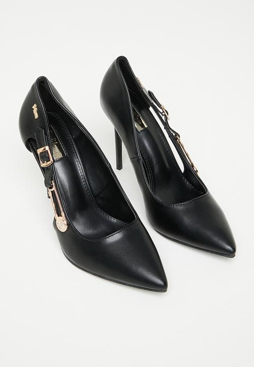 Plum - Colby barely there court heel - black
