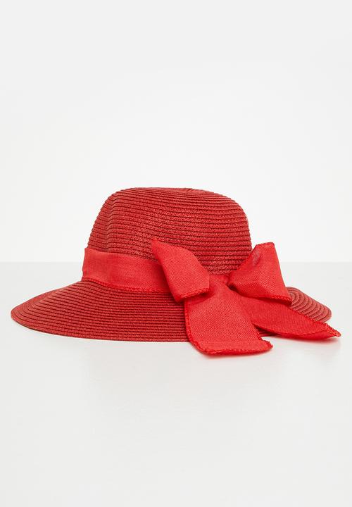 edit - Sarah sun hat - red