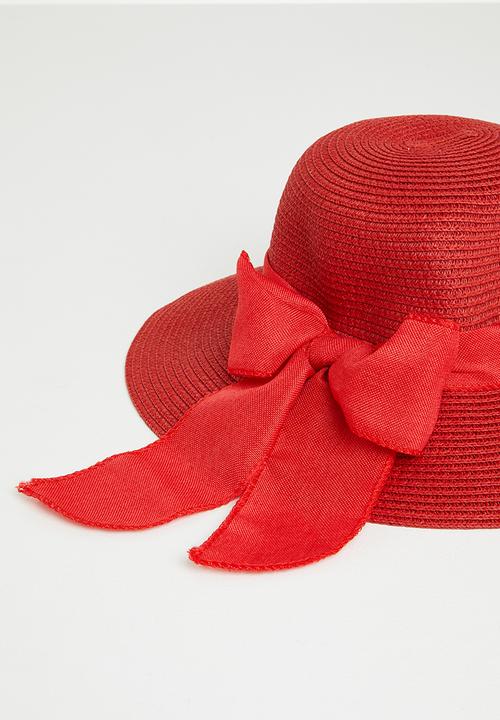 edit - Sarah sun hat - red