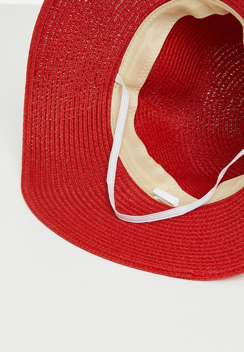 edit - Sarah sun hat - red