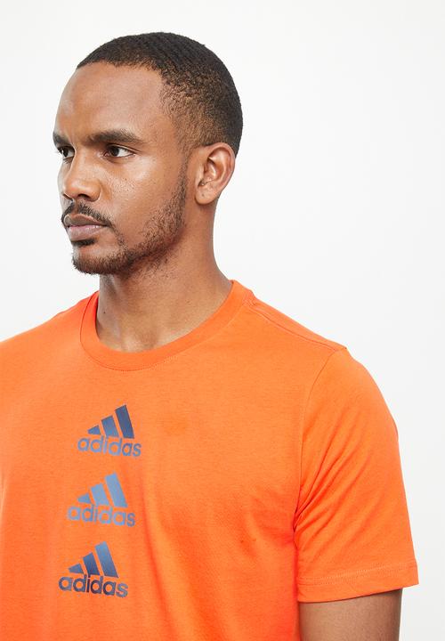 adidas Performance - Designed to move logo tee - semi impact orange