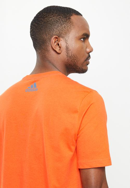 adidas Performance - Designed to move logo tee - semi impact orange