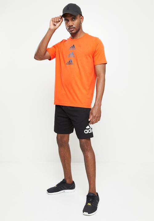 adidas Performance - Designed to move logo tee - semi impact orange