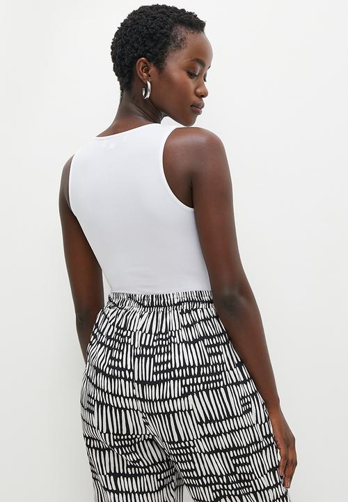 Superbalist - 2 Pack crew neck cutaway bodysuit -  black & white