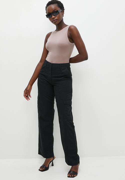 Superbalist - 2 Pack crew neck cutaway bodysuit - mocha & stone