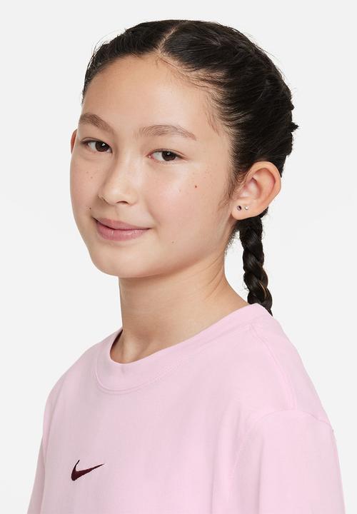 Nike - Nike sportswear tee short sleeve boxy - pink foam & dark beetroot