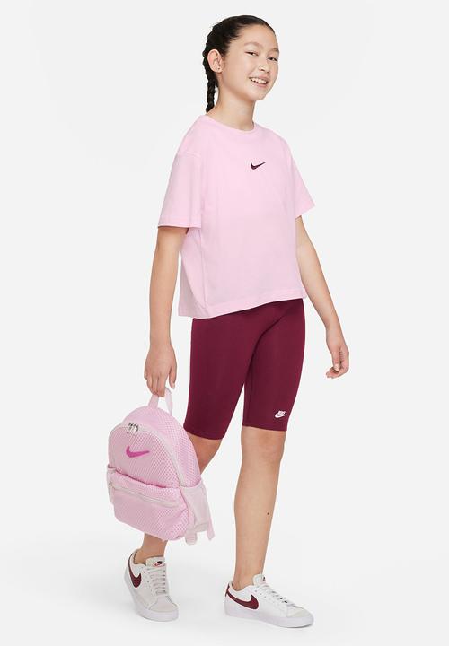 Nike - Nike sportswear tee short sleeve boxy - pink foam & dark beetroot