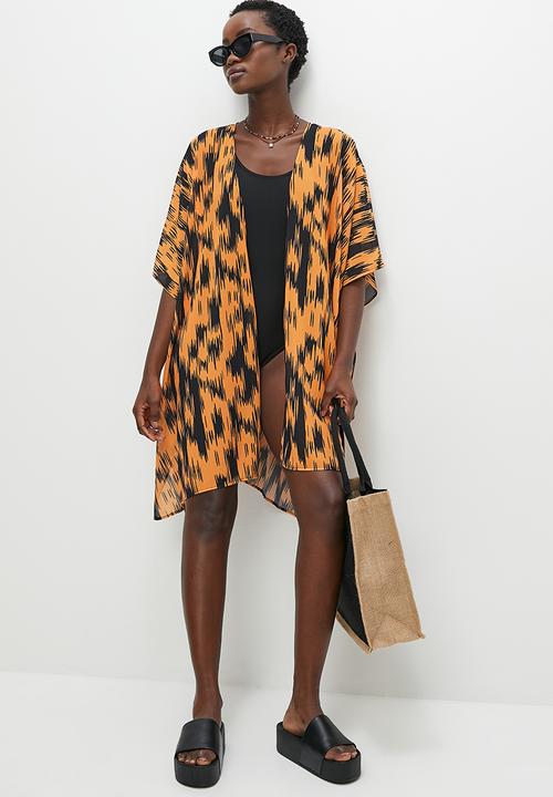 Superbalist - Short cover up - tan ikat