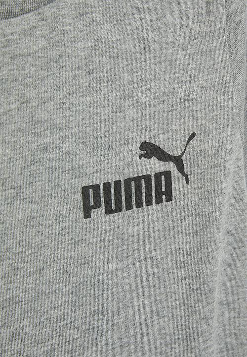 PUMA - Ess small logo tee b - medium grey heather
