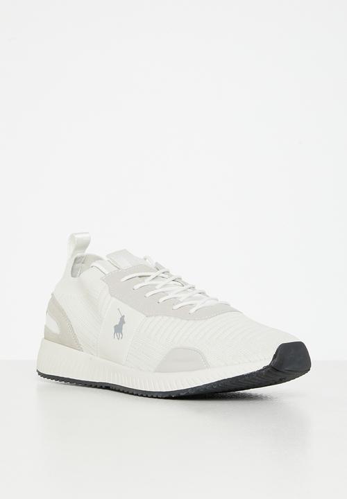 POLO - Side flash knit sneaker - off white