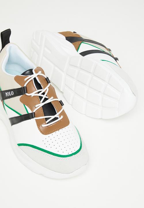 POLO - Colour block slip on sneaker - white