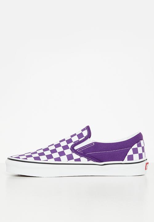 Vans - Classic slip-on - color theory checkerboard tillandsia purple