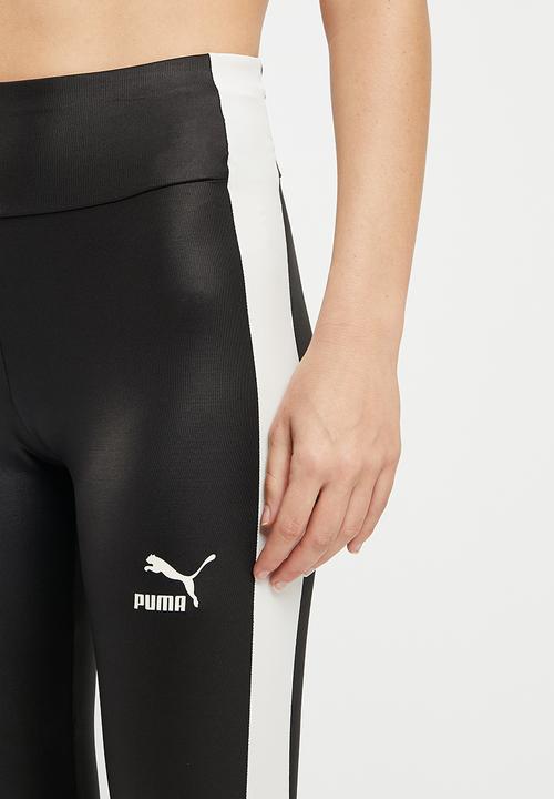 PUMA - T7 high waist shiny leggings - black