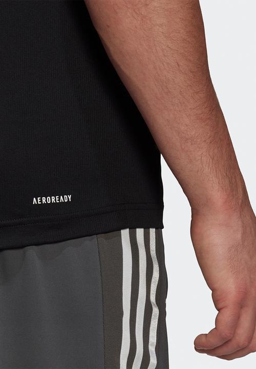 adidas Performance - M 3stripes tank top - black