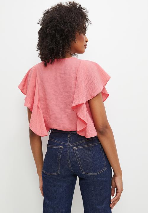 MILLA - Wrap flutter bodysuit - tea rose