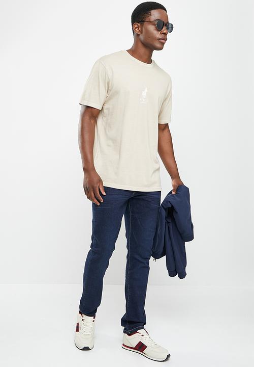 POLO - Men pjc sipho box fit short sleeve tee - stone