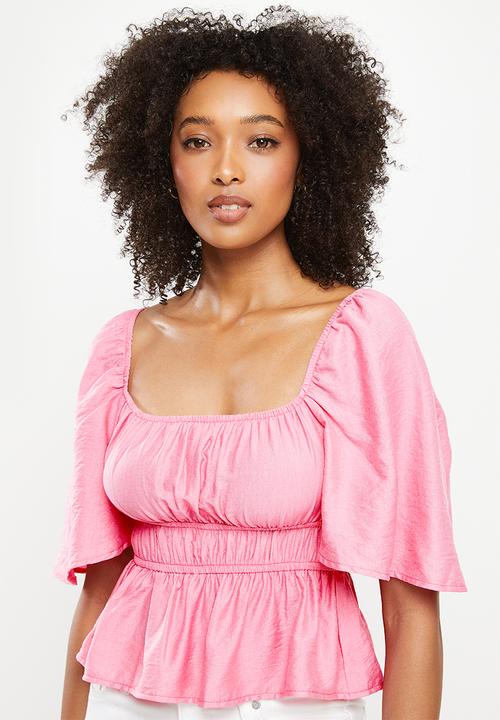 Me&B - Printed airflow top - pink
