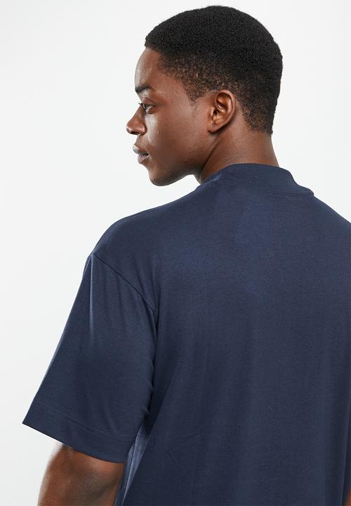 POLO - Men sport jack high collar tee - navy